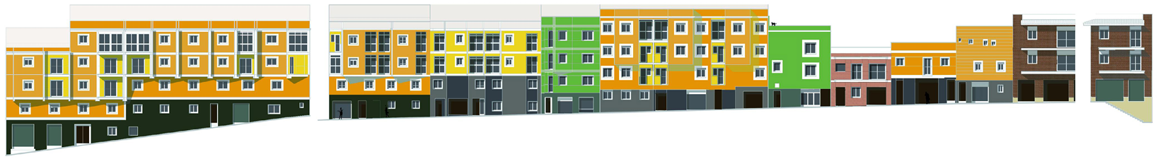 Fig. 5/ Estudio cromático de fachadas, paisaje urbano.