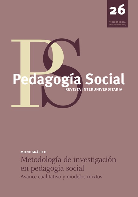 					Ver Núm. 26 (2015): Metodología de investigación en la Pedagogía Social (avance cualitativo y modelos mixtos)
				