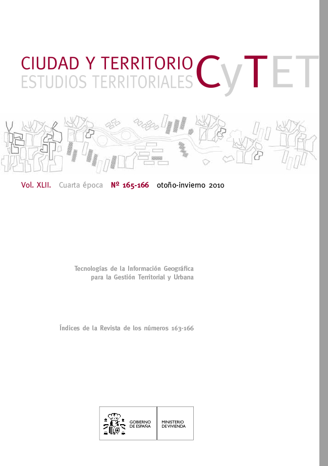 					Ver Vol. XLII, núm. 165-166 (2010). Tecnologías de la información geográfica para la gestión territorial y urbana
				